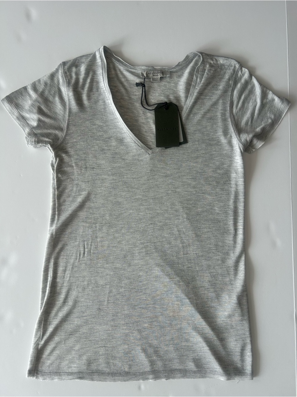 All Saints NWT Emelyn Shimmer Tee Short Sleeve